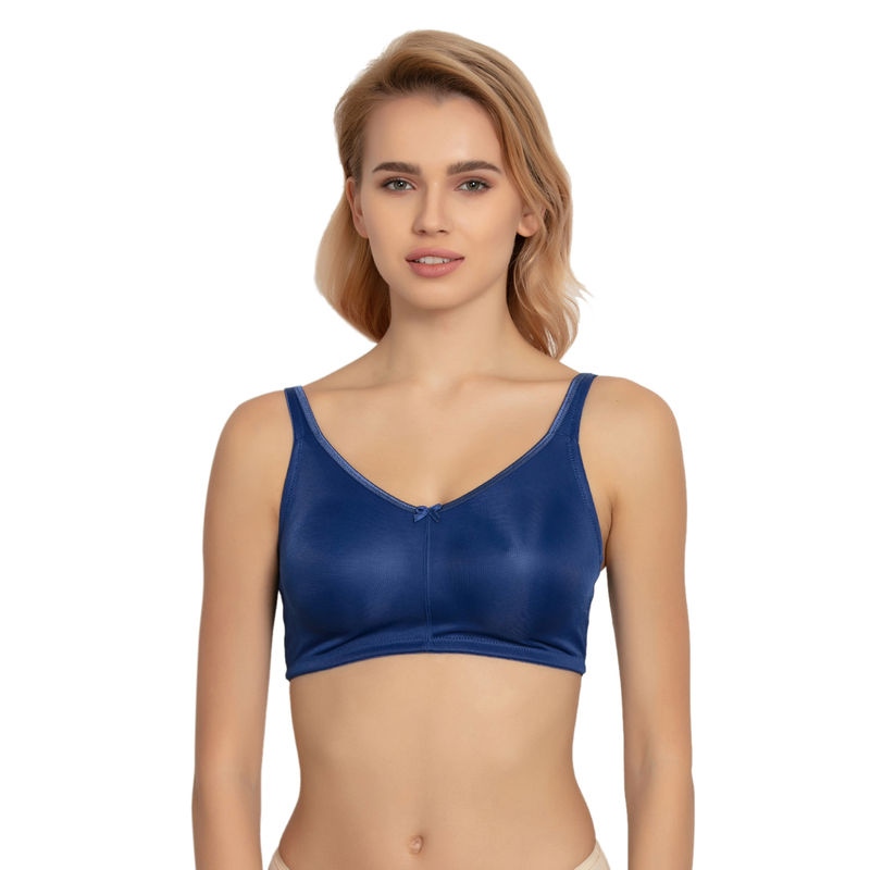 Zivame True Curv Single Layered Wirefree Bra- Blue (38DD)
