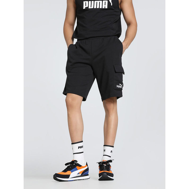 Puma No. 1 Logo 10 Cargo Men Black Shorts (M)