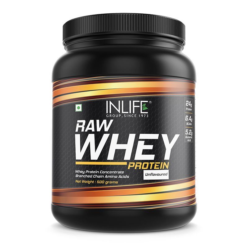 Inlife 100% Raw Whey Protein Concentrate Instantized Powder - Unflavoured