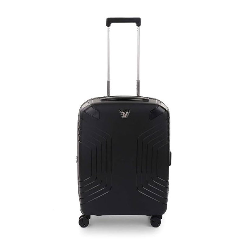 Roncato Ypsilon Range Black Hard Cabin Luggage Trolley Bag (S)