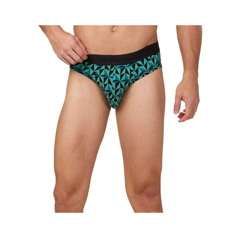 Being Human Men Printed Green Brief (L)