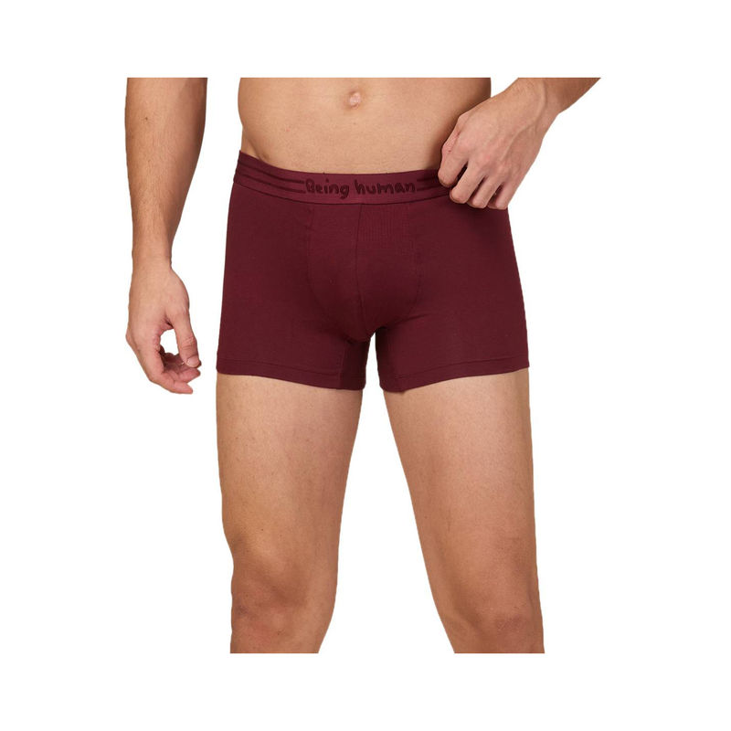 Being Human Men Solid Wine Trunk (XL)