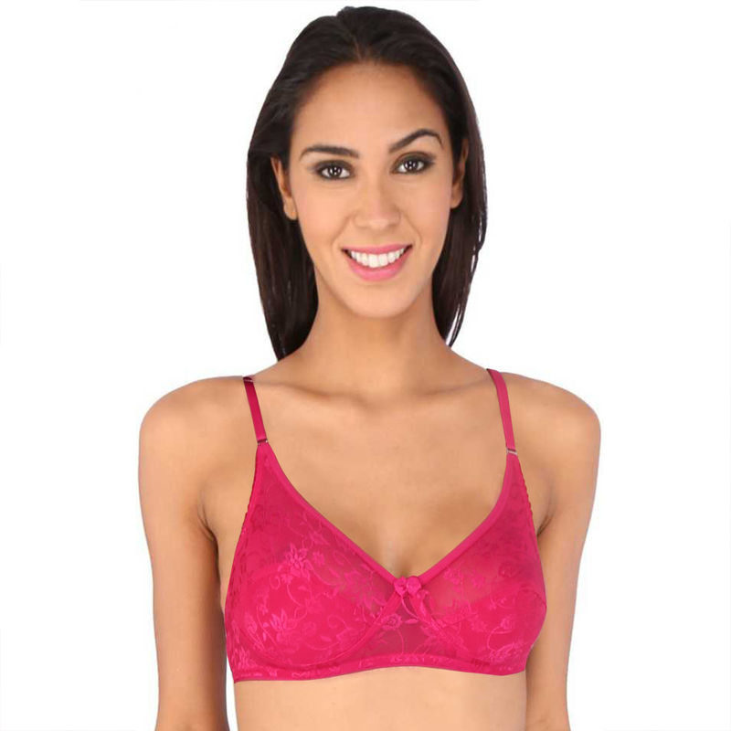 Bralux Madhu Lace Full Cup B Bra Neonpink (34B)