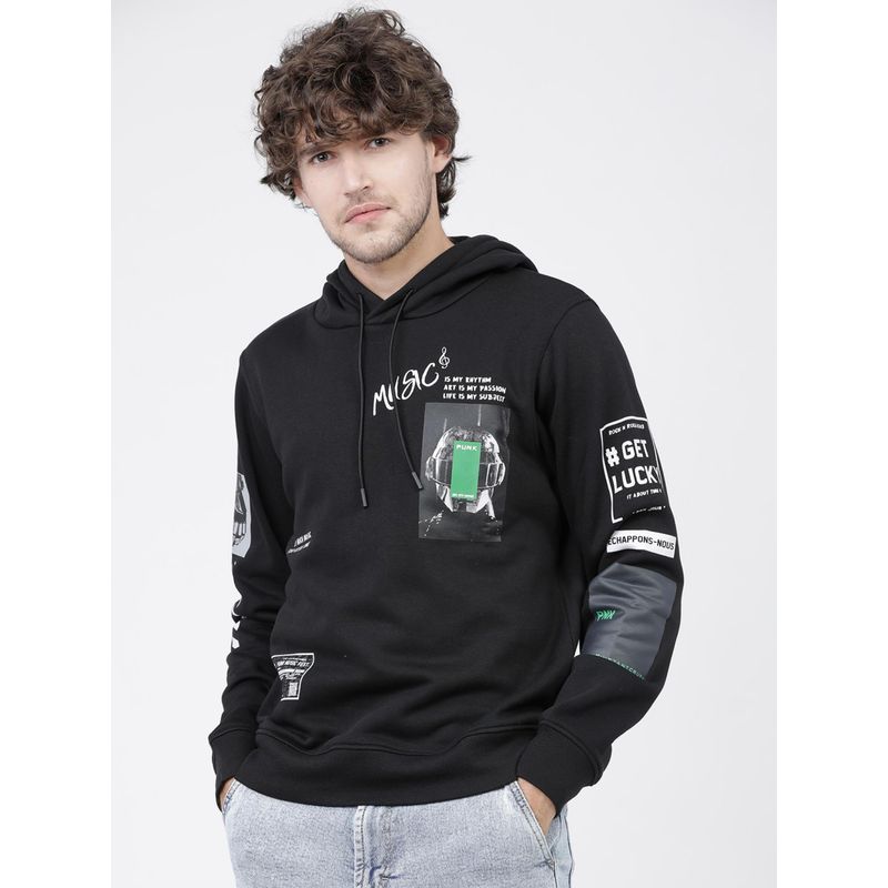 HIGHLANDER Mens Black Graphic Hoodie (S)