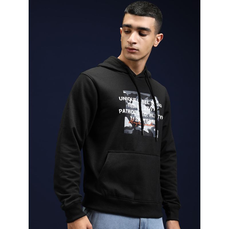 HIGHLANDER Mens Black Graphic Hoodie (M)