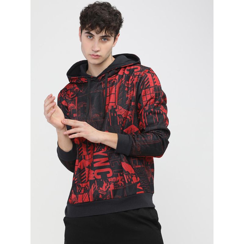 HIGHLANDER Mens Red Graphic Hoodie (XL)