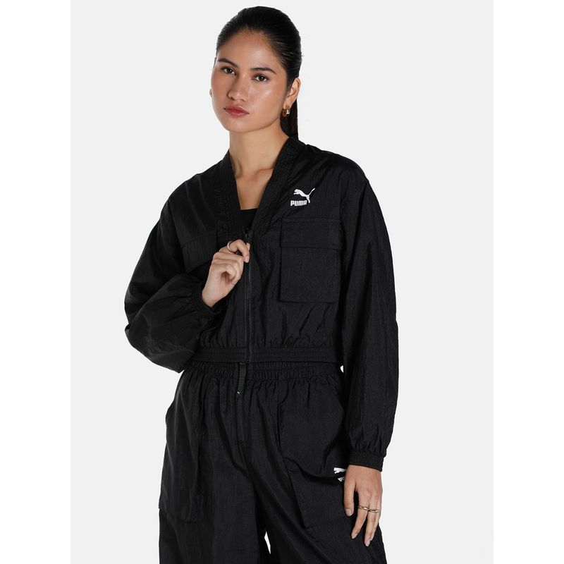 Puma Dare To Solid Womens Black Jacket (XL)