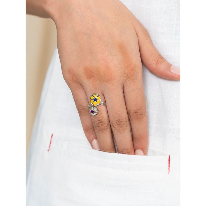 Shaya by CaratLane Phulwadi Work Ring In 925 Silver Buy Shaya by