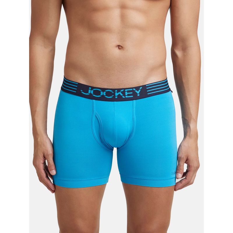 Jockey MM06 Men Microfiber Mesh Elastane Active Wear Boxer Brief-Tropical Sea (M)