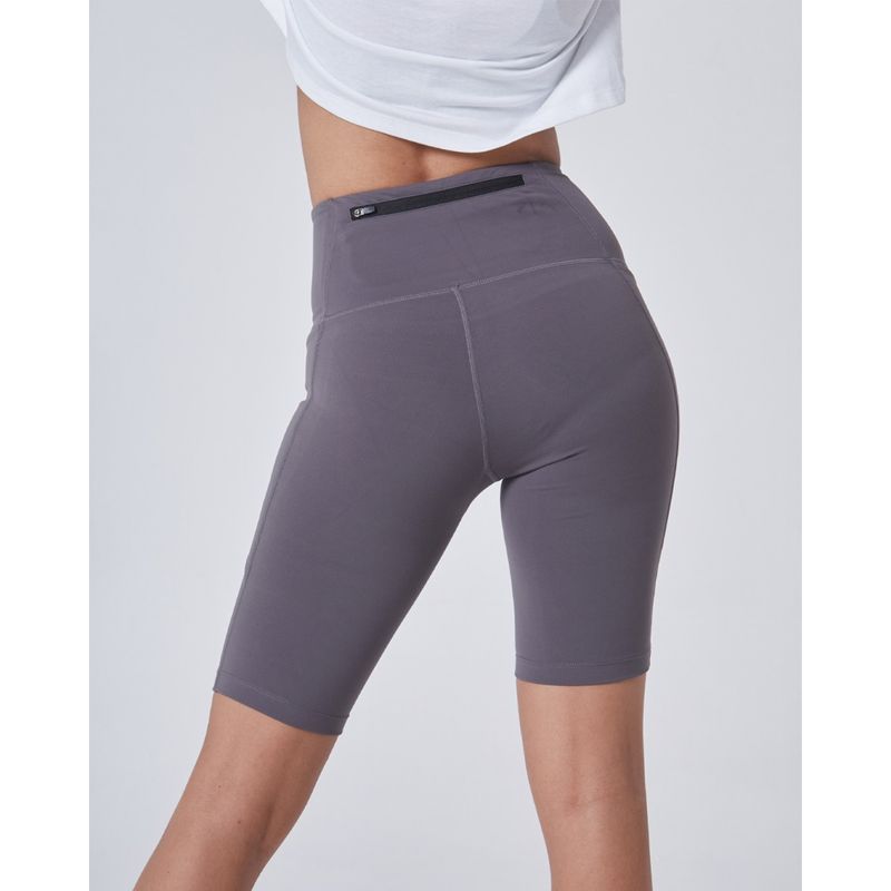 Bliss Club Women Grey The Ultimate Cycling Shorts with 2 Pockets (XS)