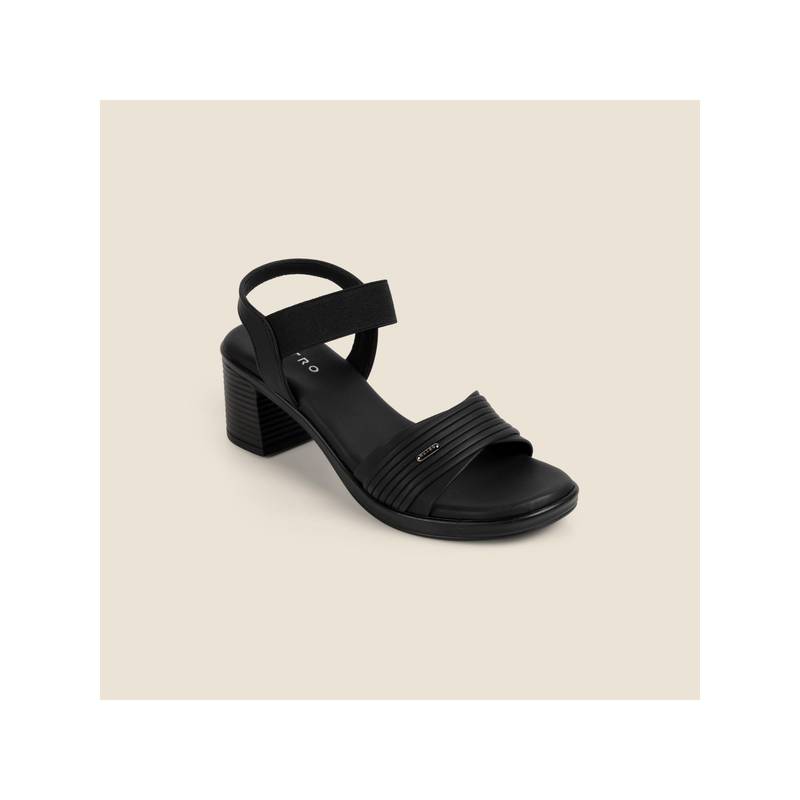 Metro Women Black Sandal Heels (EU 40)