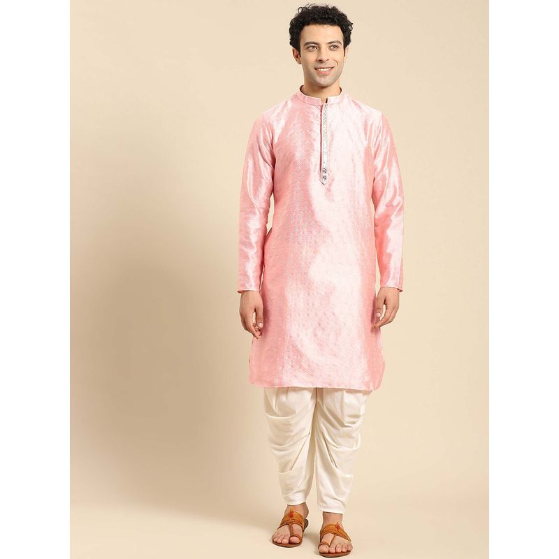 Amodh by Kisah Men Pink Kurta (S)