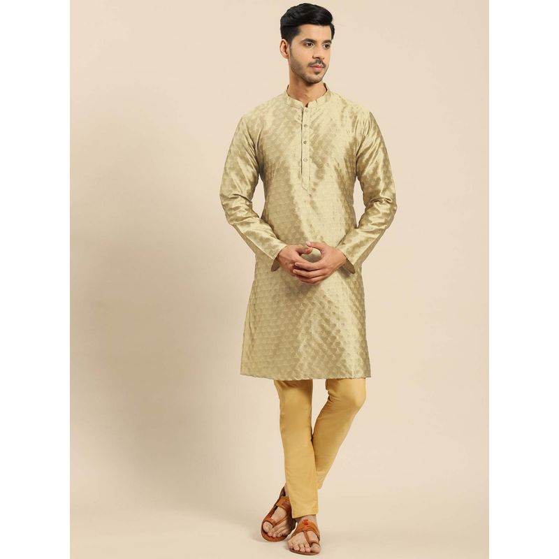 Amodh by Kisah Men Golden Kurta (XL)