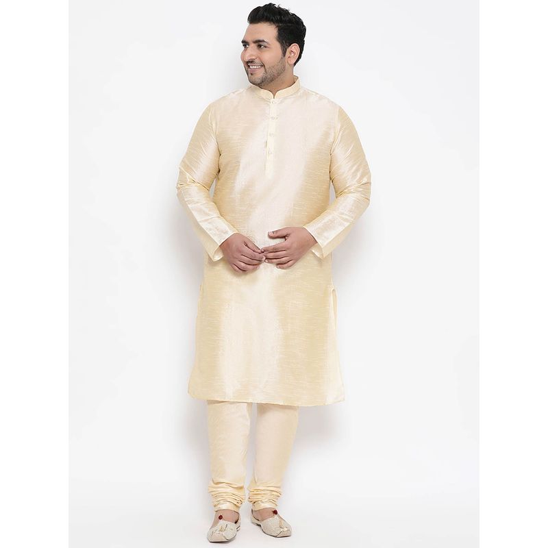 KISAH PLUS Beige Solid Kurta And Churidar (Set of 2) (46)