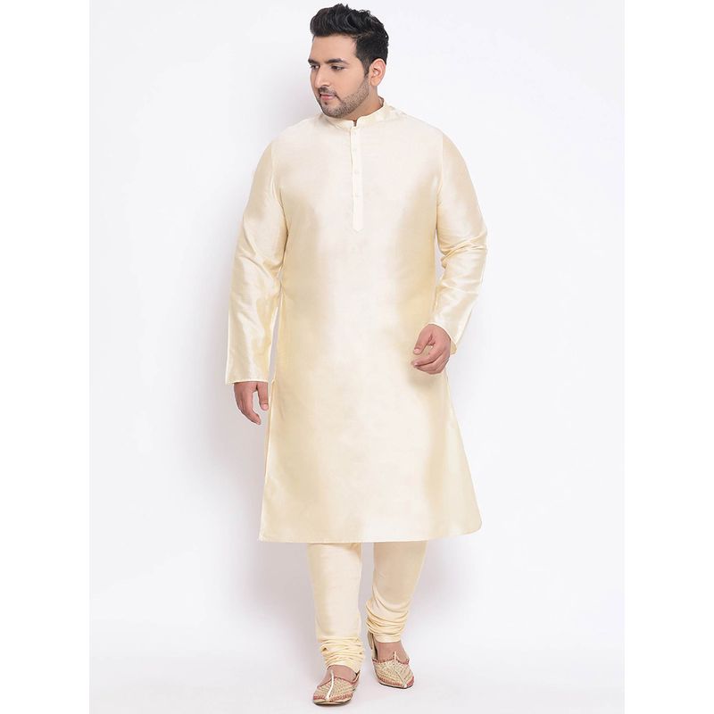 KISAH PLUS Cream Solid Kurta (52)