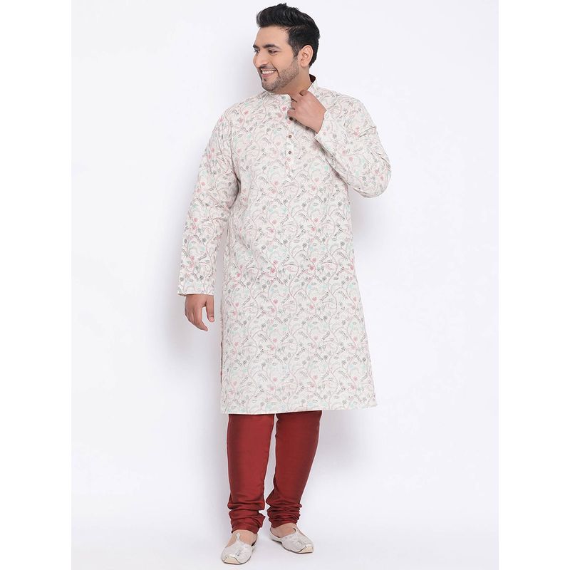KISAH PLUS White Floral Kurta (46)