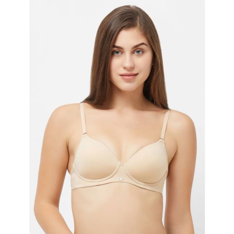 SOIE Semi Covered Padded Non-Wired Bra - Nude (34B)