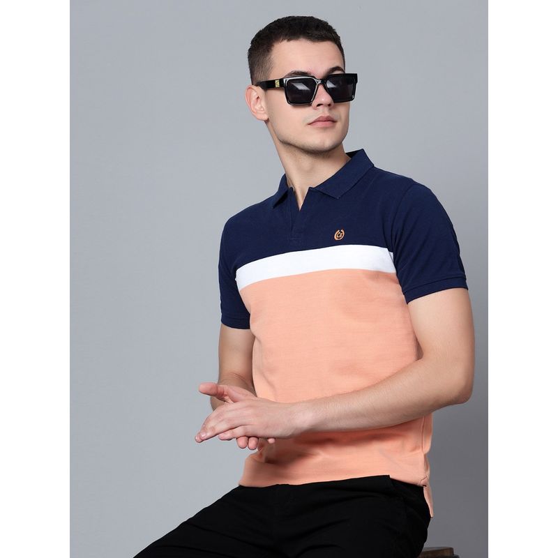 Cantabil Men Navy Blue Polo T-Shirt (M)