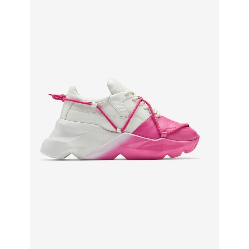 7-10 713 White & Pink Spray Colorblock Chunky Sneakers (EURO 36)