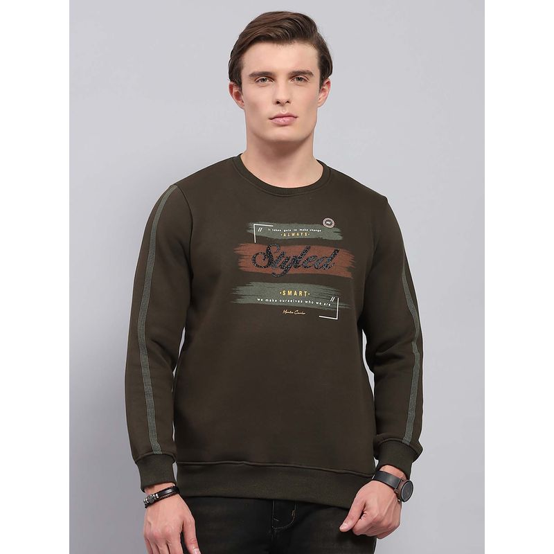 Monte Carlo Olive Printed Sweatshirt (3XL)