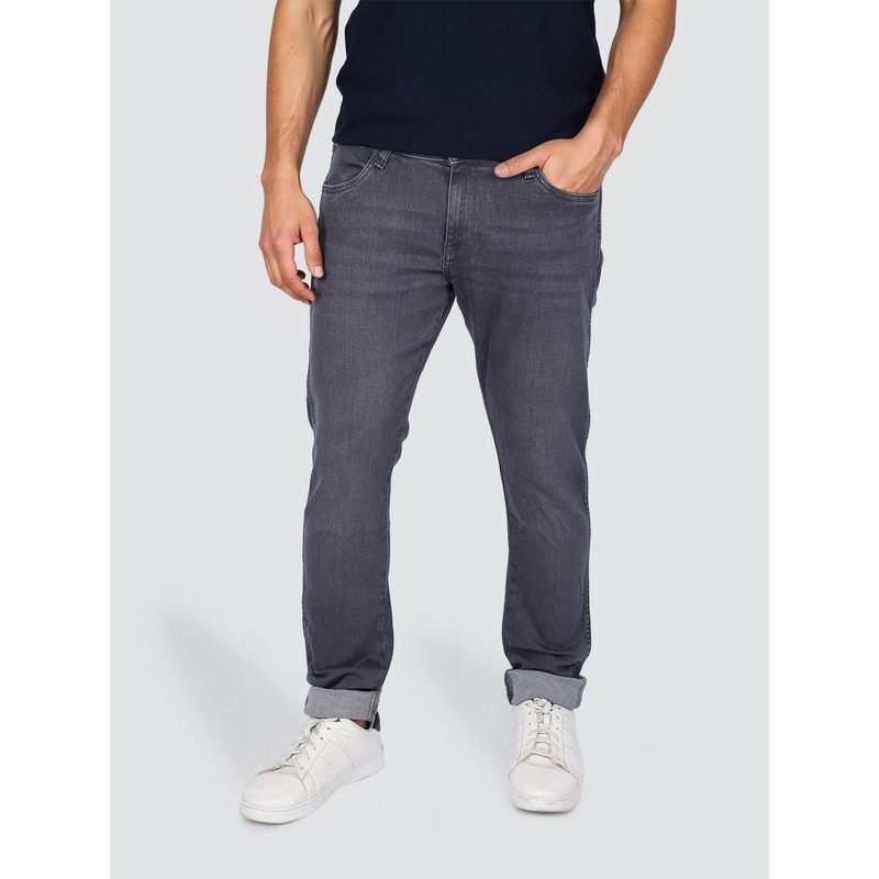 Wrangler Men Grey Vegas Skinny Fit Low Rise Jeans (28)