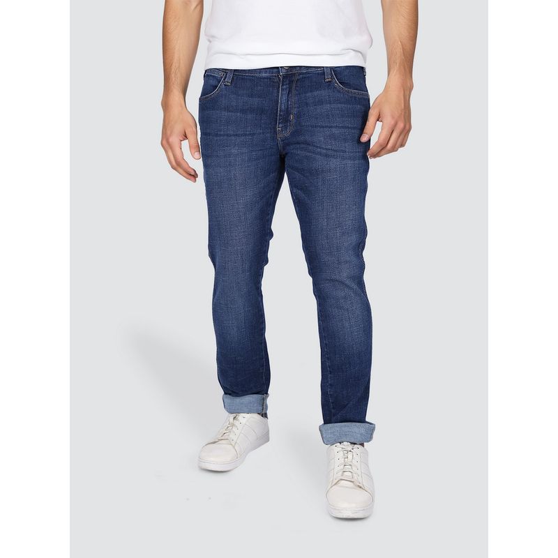 Wrangler Men's Blue Skanders Slim Fit Low Rise Jeans (38)
