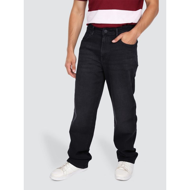 Wrangler Men's Black Redding Relaxed Straight Fit Jeans (36)