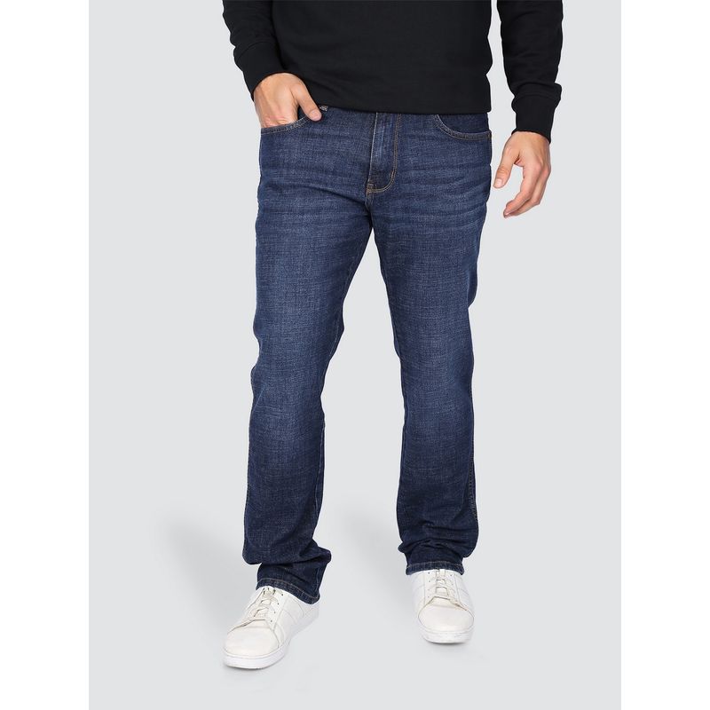 Wrangler Men Blue Millard Regular Fit Mid Rise Jeans (36)