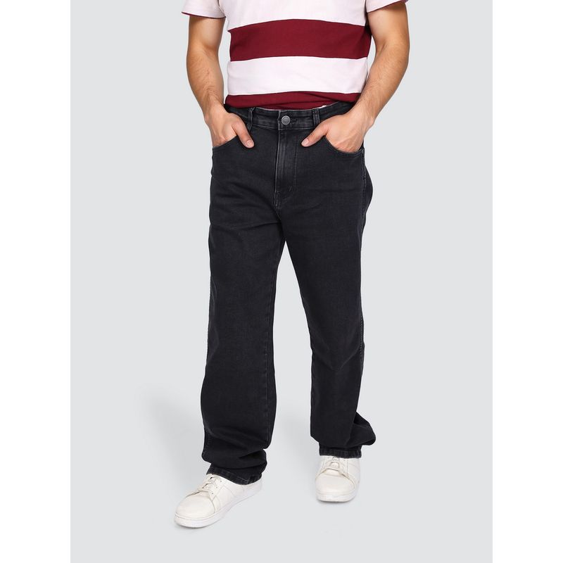 Wrangler Men's Black Redding Relaxed Straight Fit Jeans (32)