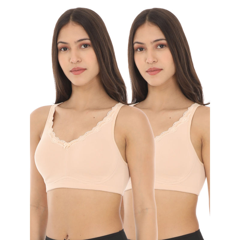 Adira Women Beige Regular Bliss Bra (Pack of 2) (38B)