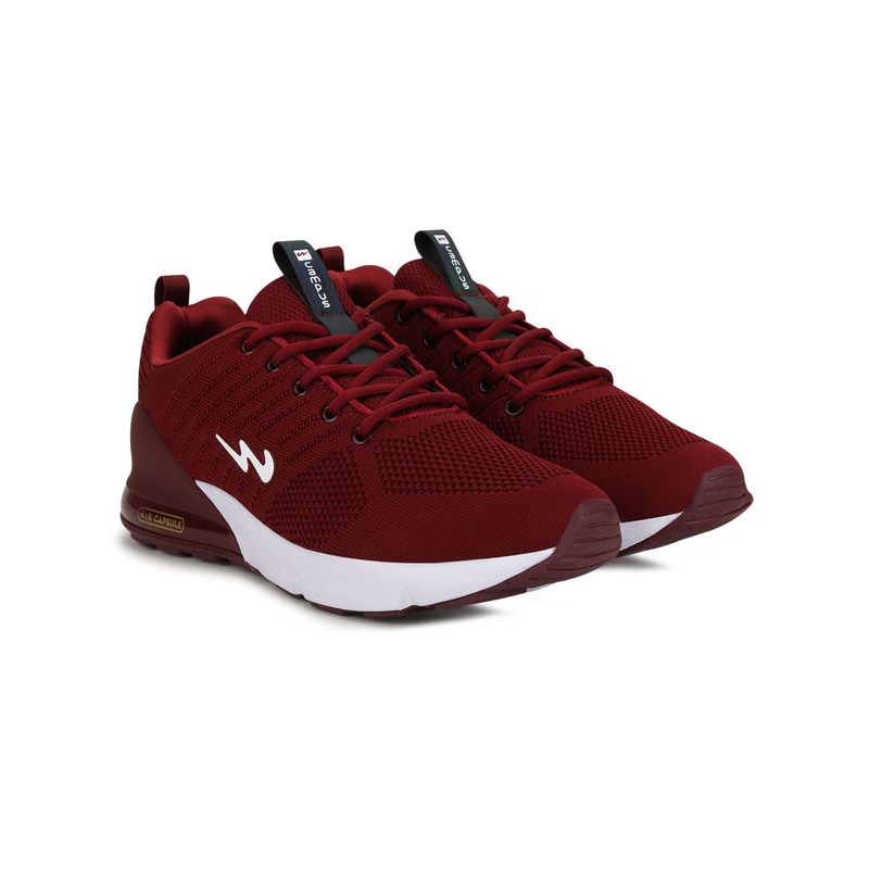 Campus Mike Burgundy Running Shoes For Men (UK 10)