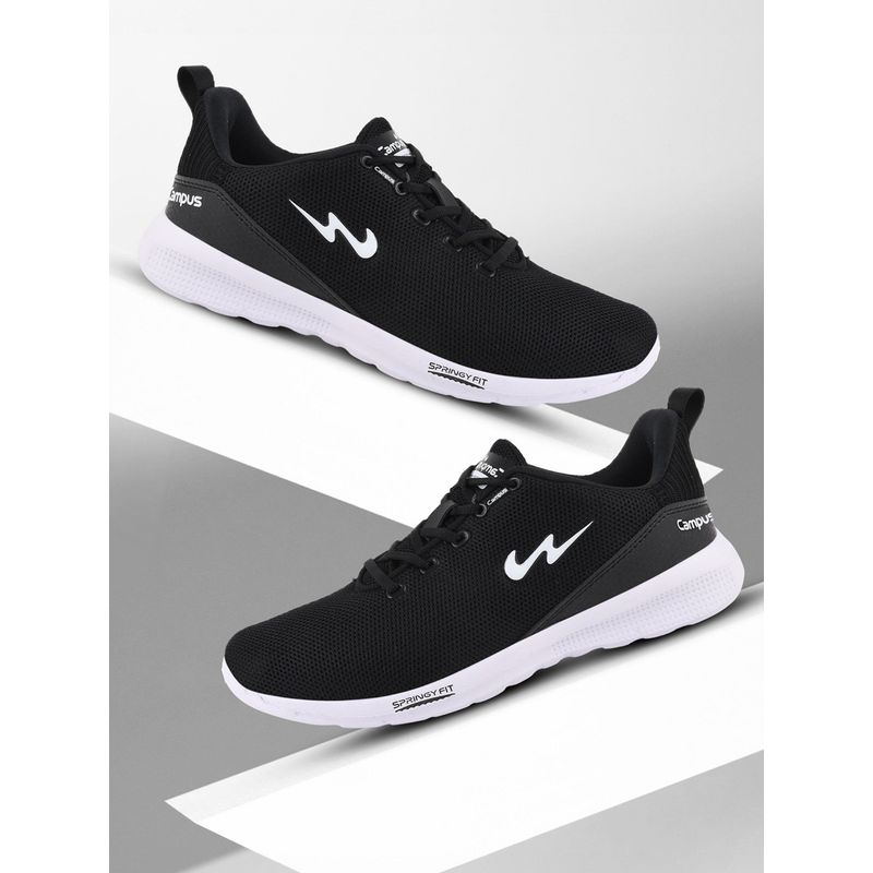 Campus Crunch Black Running Shoes For Men (UK 10)