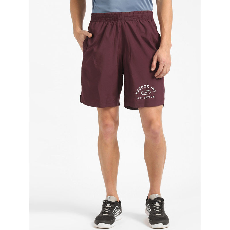 Reebok Wor Woven Graphic Short Maroon Training Short (XS)