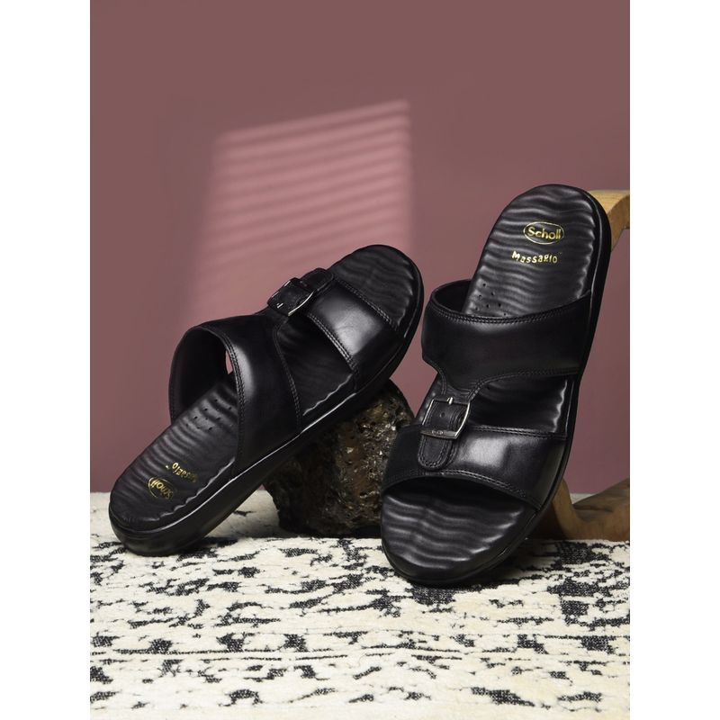 Scholl Men Black Sandals (UK 10)