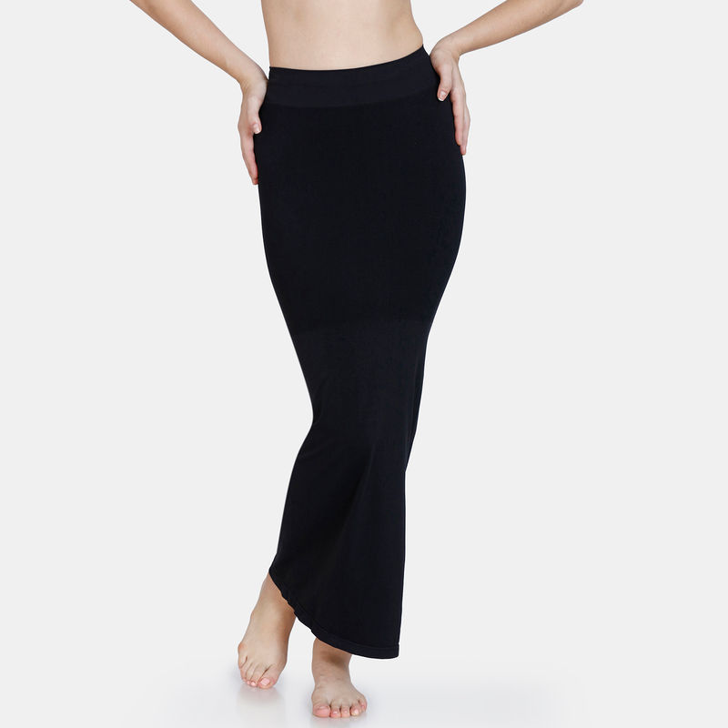 Zivame Seamless All Day Mermaid Saree Shapewear - - Black (XL)