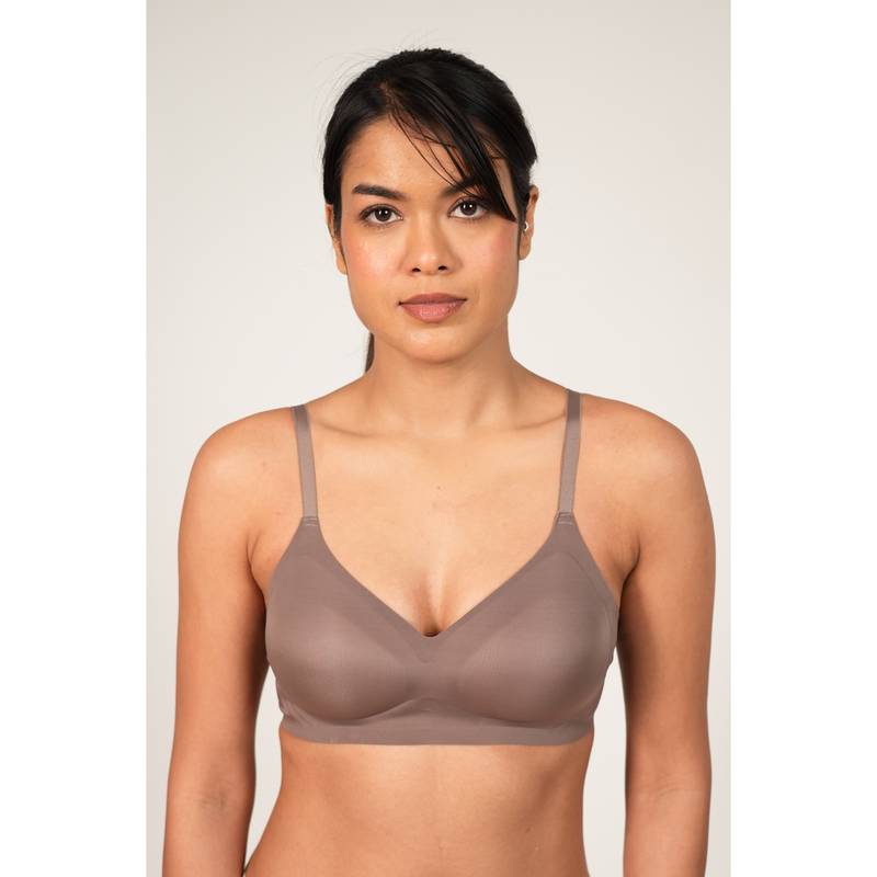 BASIQ. Everyday Seamless Teardrop T-Shirt Bra Taupe (M)