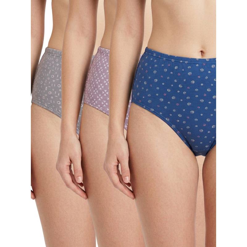 Bonjour Women's Softs & Breathable Cotton Printed Hipster Panties (Pack Of 3) (S)