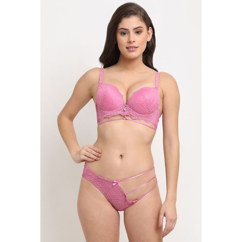 Makclan Comfy Flirt and Fervent Lingerie - Pink (Set of 2) (32B)