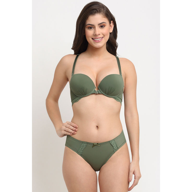 Makclan Fashionable Strings Lace Lingerie - Green (Set of 2) (38B)