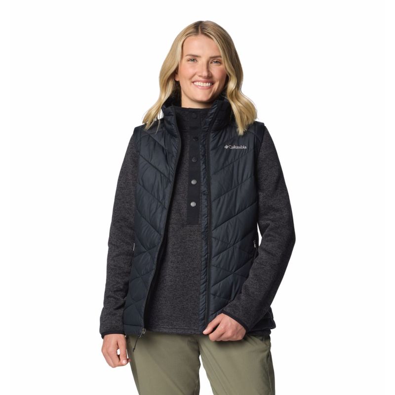 Columbia Womens Black Omni-Heat Reflective Heavenly Ii Vest Jacket (L)