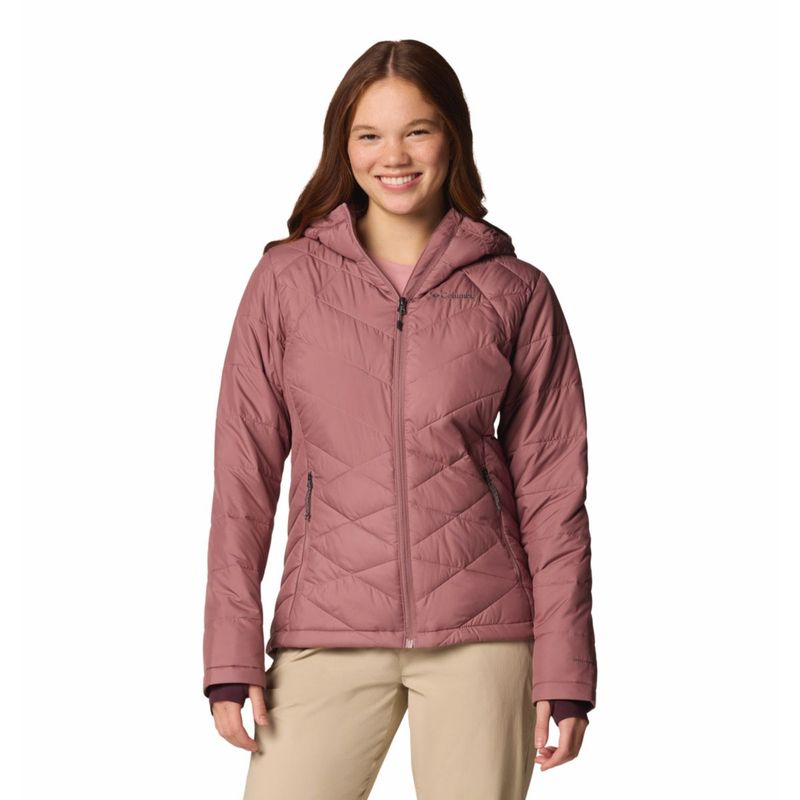 Columbia Womens Pink Omni-Heat Reflective Heavenly Hooded Jacket (L)