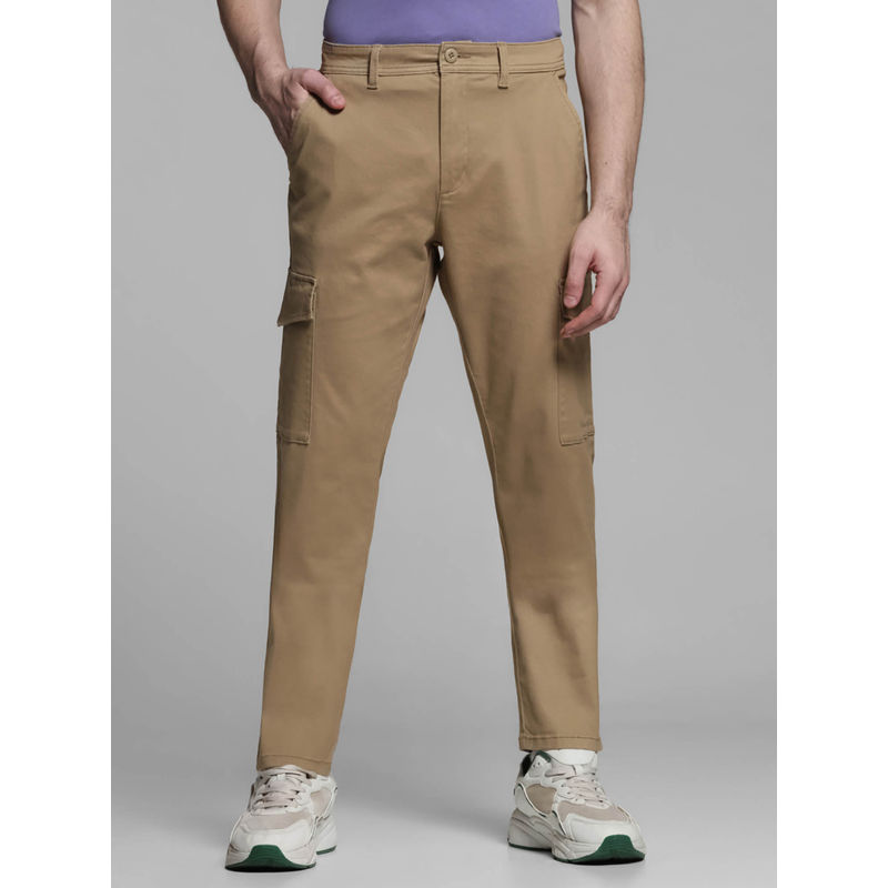 Jack & Jones Brown Slim Fit Stretch Cargo Pants (28)