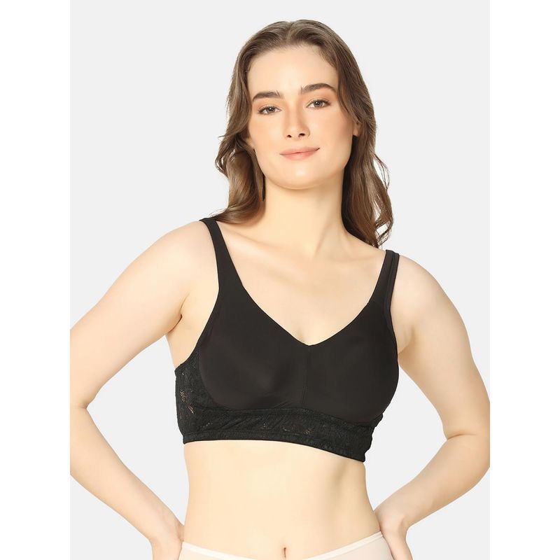 Curvy Love Plus Size Full Coverage Multi-Layer Non Padded Full Bra - Black (40C)