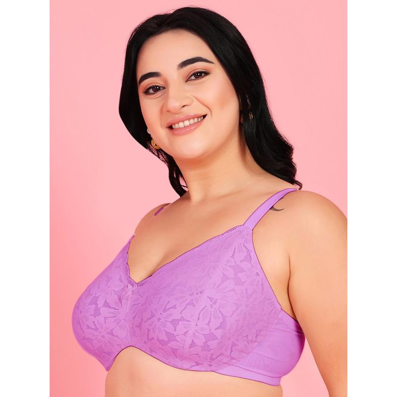 Curvy Love Plus Size Soft Lace Full Coverage Underwire Bra (40C)