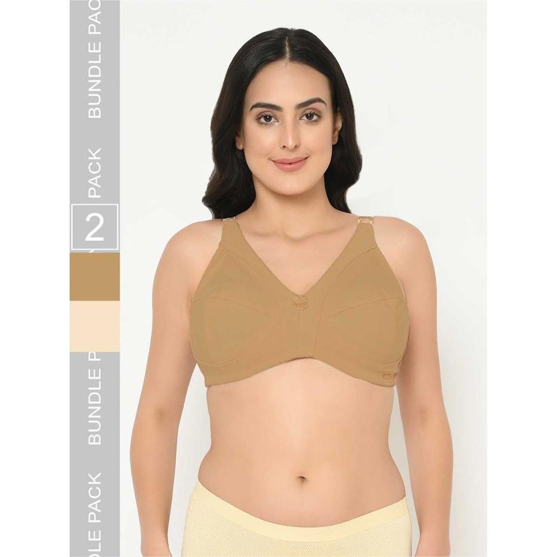 Curvy Love Plus Size Full Coverage Everyday Bra (Pack of 2) (38C)
