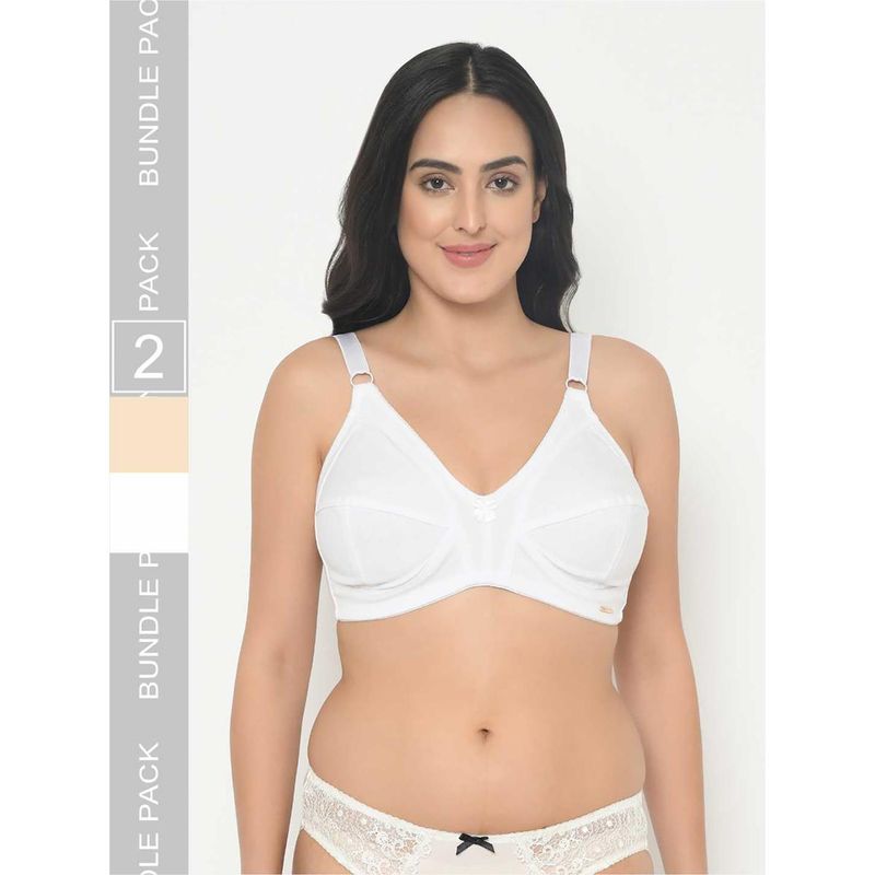 Curvy Love Plus Size Full Coverage Everyday Bra (Pack of 2) (40C)