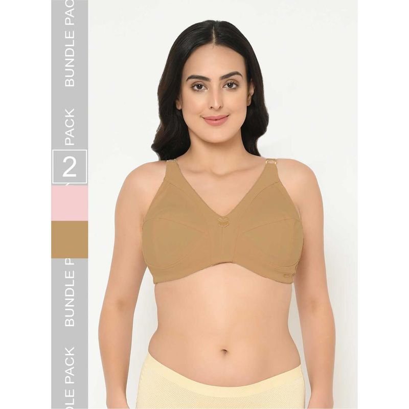 Curvy Love Plus Size Full Coverage Everyday Bra (Pack of 2) (46D)