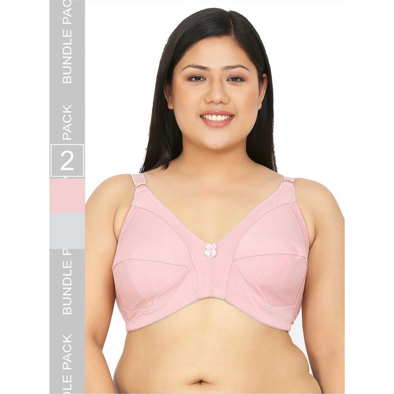 Curvy Love Plus Size Full Coverage Everyday Bra (Pack of 2) (40D)