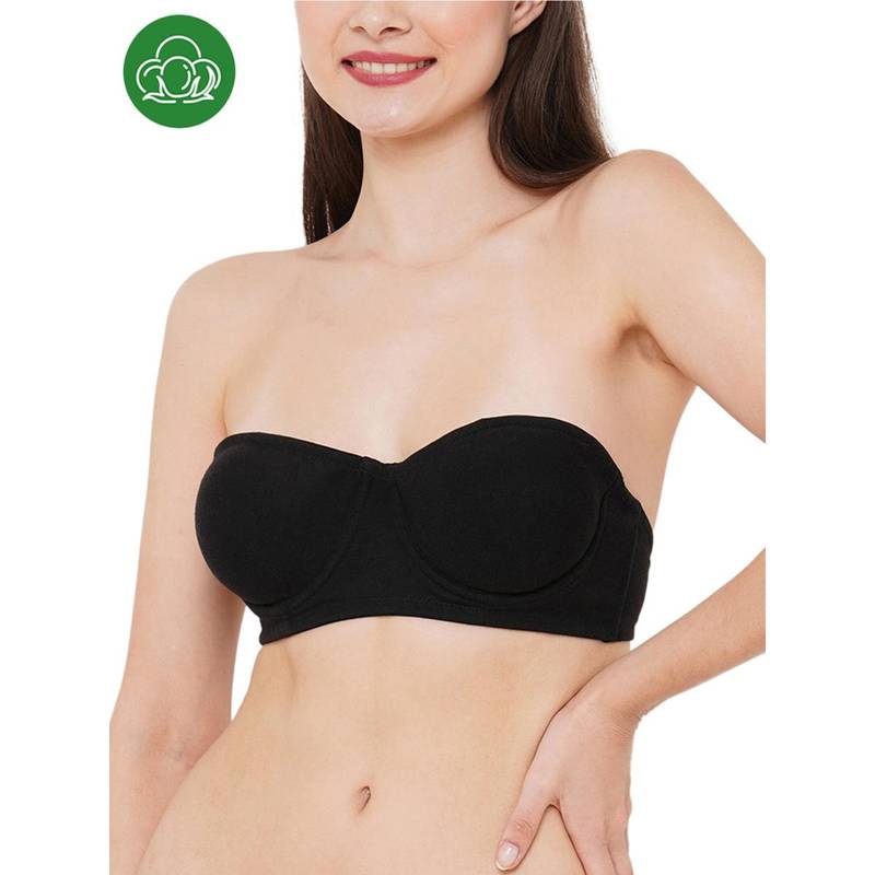 Inner Sense Organic Cotton Antimicrobial Non-Padded Strapless Bra (38B)