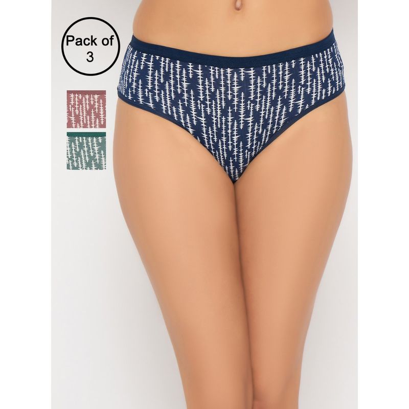 Clovia Medium Waist Outer Elastic Hipster Panties (Pack of 3) (2XL)